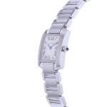 Montre d'occasion CARTIER Tank Française 20mm femme quartz bracelet acier - vue D2