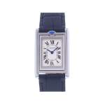 Montre d'occasion CARTIER Tank Basculante mixte quartz bracelet cuir cresus - vue 1