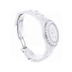 Montre d'occasion CHANEL J12 38 mm Index diamants femme automatique bracelet céramique - vue 2