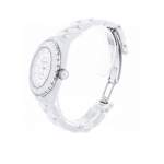 Montre d'occasion CHANEL J12 38 mm Index diamants femme automatique bracelet céramique - vue D2