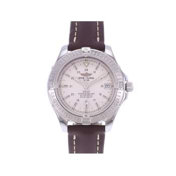 Montre d'occasion BREITLING Colt Automatic homme mouvement automatique certifié (cosc) bracelet cuir cresus