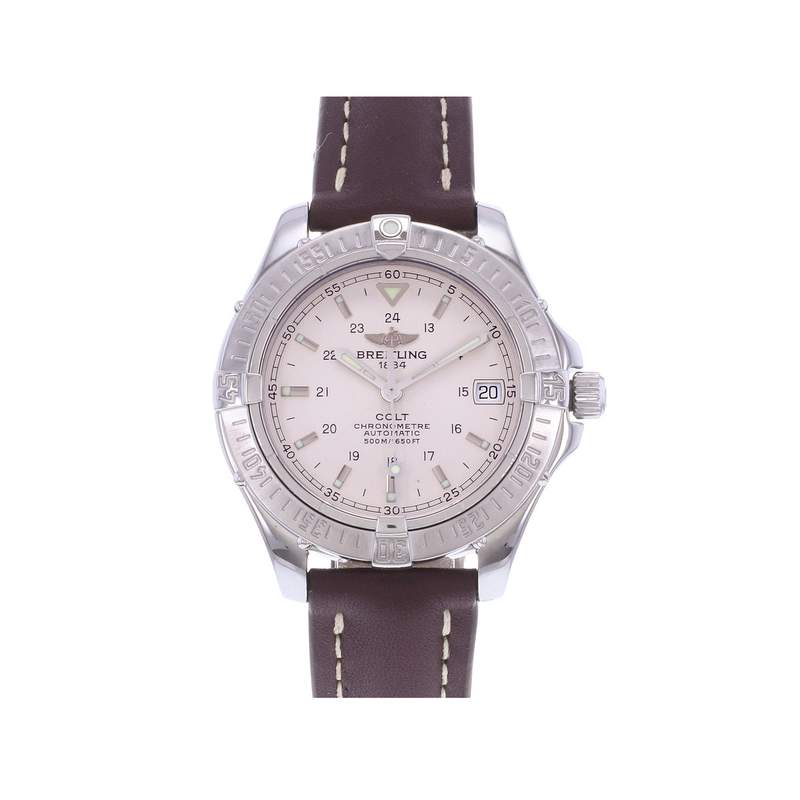 Montre d'occasion BREITLING Colt Automatic homme mouvement automatique certifié (cosc) bracelet cuir cresus - vue 1