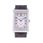 Montre d'occasion JAEGER LECOULTRE Reverso Duoface Night & Day homme mécanique bracelet cuir d'origine - vue 1