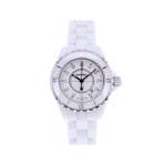 Montre d'occasion CHANEL J12 33 mm Index diamants femme quartz bracelet céramique - vue 1