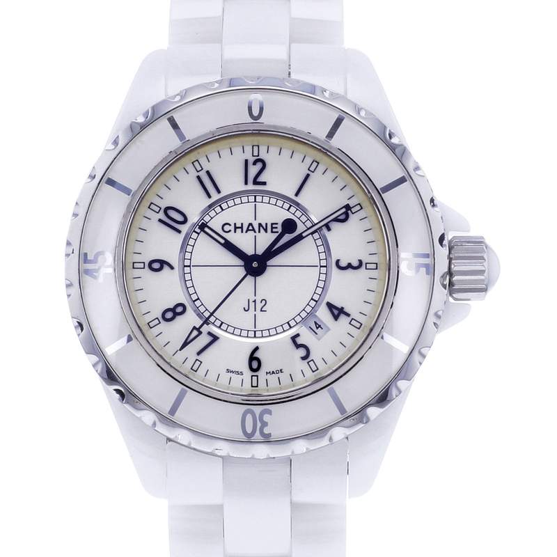 Montre d'occasion CHANEL J12 33 mm femme quartz bracelet céramique - vue D1