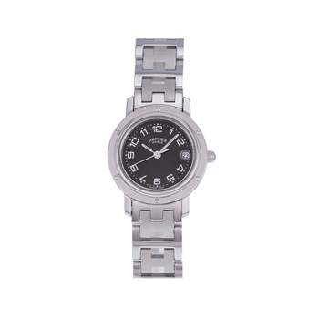 Montre d'occasion HERMES Clipper femme quartz bracelet acier