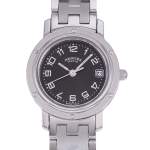 Montre d'occasion HERMES Clipper femme quartz bracelet acier - vue D1
