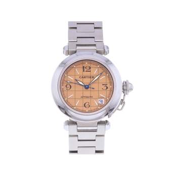 Montre d'occasion CARTIER Pasha C femme automatique bracelet acier