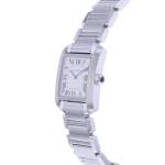 Montre d'occasion CARTIER Tank Française 25mm femme quartz bracelet acier - vue D2
