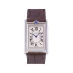 Montre d'occasion CARTIER Tank Basculante Mécanique homme mécanique bracelet cuir cresus - vue 1