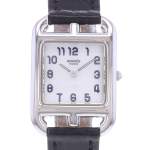 Montre d'occasion HERMES Cape Cod femme quartz bracelet cuir cresus - vue D1