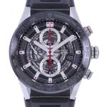 Montre d'occasion TAG HEUER Carrera Heuer 01 homme automatique bracelet caoutchouc - vue D1