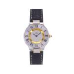 Montre d'occasion CARTIER Must 21 femme quartz bracelet cuir d'origine - vue 1