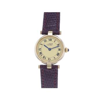Montre d'occasion CARTIER Must Vendôme femme quartz bracelet cuir