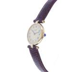 Montre d'occasion CARTIER Must Vendôme femme quartz bracelet cuir - vue D2