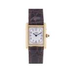 Montre d'occasion CARTIER Tank Must Vermeil femme quartz bracelet cuir cresus - vue 1