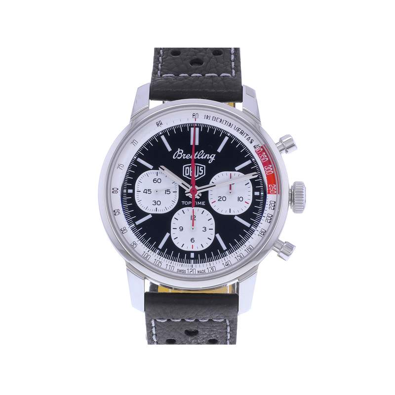 Montre d'occasion BREITLING Top Time Limited Edition 'Deus' homme mouvement automatique certifié (cosc) bracelet cuir d'origine - vue 1