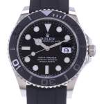 Montre d'occasion ROLEX Yacht-Master 42 homme mouvement automatique certifié (cosc) bracelet oysterflex - vue D1