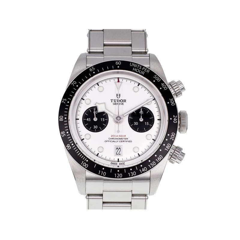 Montre d'occasion TUDOR Black Bay Chrono homme mouvement automatique certifié (cosc) bracelet acier - vue 1