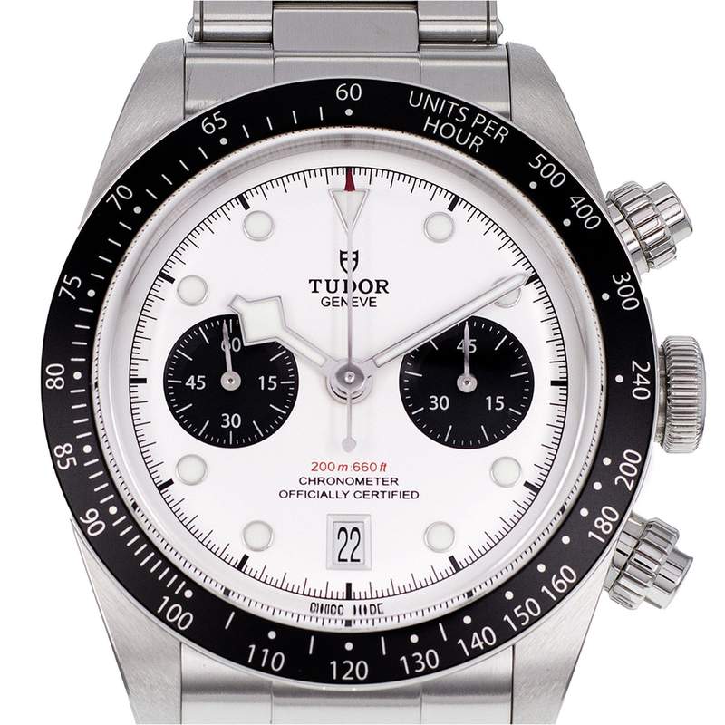 Montre d'occasion TUDOR Black Bay Chrono homme mouvement automatique certifié (cosc) bracelet acier - vue D1