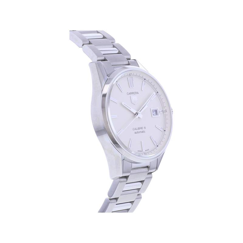 Montre d'occasion TAG HEUER Carrera Calibre 5 homme automatique bracelet acier - vue 2