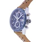 Montre d'occasion TAG HEUER Carrera Chronographe Calibre 16 homme automatique bracelet cuir d'origine - vue D2