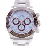 Montre d'occasion ROLEX Cosmograph Daytona Ice Blue homme mouvement automatique certifié (cosc) bracelet platine 950/1000 - vue D1