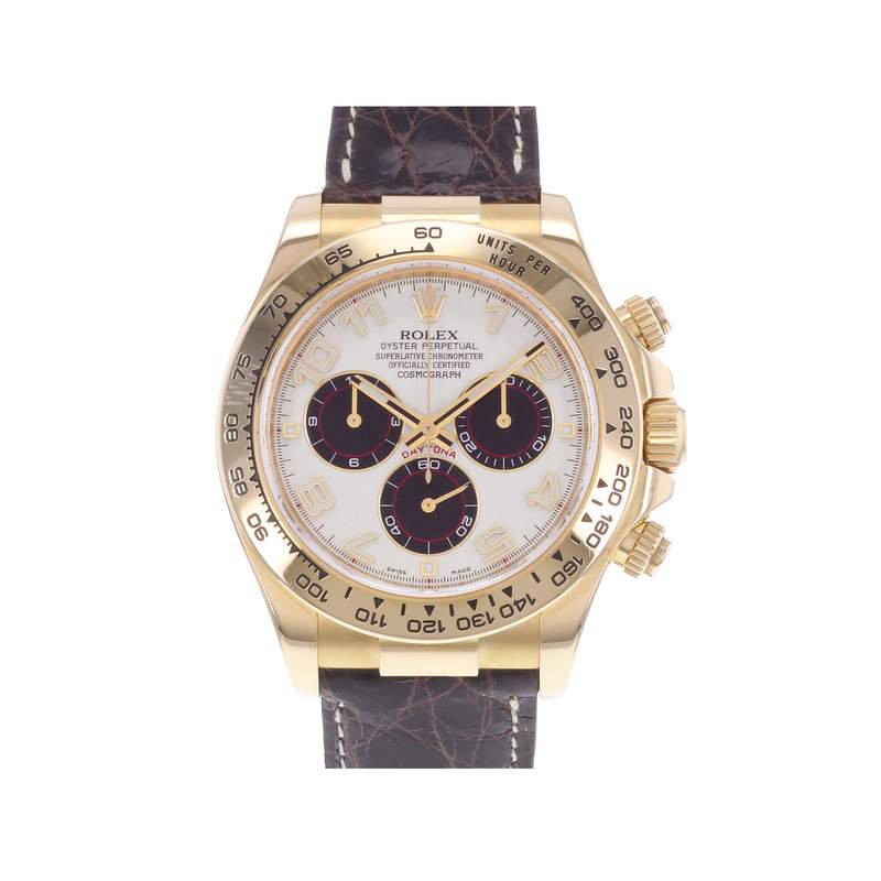 Montre d'occasion ROLEX Cosmograph Daytona Racing homme mouvement automatique certifié (cosc) bracelet cuir cresus - vue 1