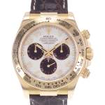 Montre d'occasion ROLEX Cosmograph Daytona Racing homme mouvement automatique certifié (cosc) bracelet cuir cresus - vue D1