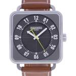 Montre d'occasion HERMES Carré H homme automatique bracelet cuir d'origine - vue D1