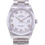 Montre d'occasion ROLEX DateJust 36 mixte mouvement automatique certifié (cosc) bracelet acier - vue D1