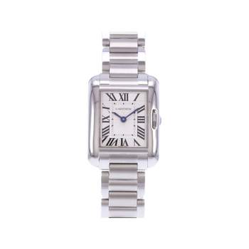 Montre d'occasion CARTIER Tank Anglaise femme quartz bracelet acier