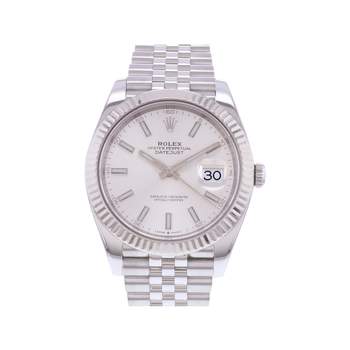 Montre d'occasion ROLEX DateJust 41 homme mouvement automatique certifié (cosc) bracelet acier
