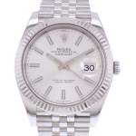 Montre d'occasion ROLEX DateJust 41 homme mouvement automatique certifié (cosc) bracelet acier - vue D1