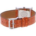 Montre d'occasion HERMES Heure H Index diamants femme quartz bracelet cuir d'origine - vue 3