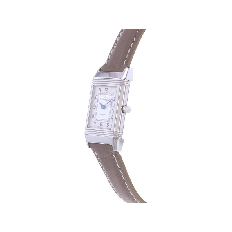 Montre d'occasion JAEGER LECOULTRE Reverso Lady femme quartz bracelet cuir - vue D2