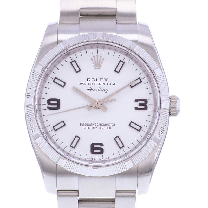 Montre d'occasion ROLEX Air King mixte mouvement automatique certifié (cosc) bracelet acier - vue D1