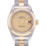 Montre d'occasion ROLEX DateJust Lady femme mouvement automatique certifié (cosc) bracelet or jaune 750/000 et acier - vue D1
