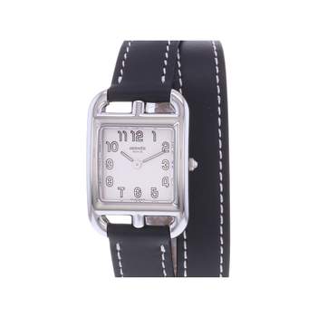 Montre d'occasion HERMES Cape Cod 23mm femme quartz bracelet cuir cresus