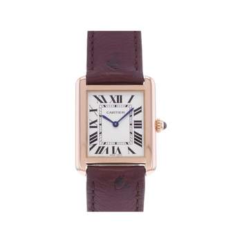 Montre d'occasion CARTIER Tank Solo mixte quartz bracelet cuir