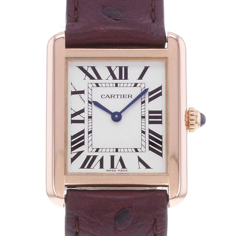 Montre d'occasion CARTIER Tank Solo mixte quartz bracelet cuir - vue D1