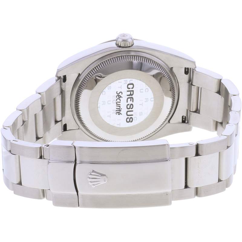 Montre d'occasion ROLEX Date Index diamants femme mouvement automatique certifié (cosc) bracelet acier - vue 3