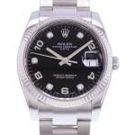 Montre d'occasion ROLEX Date Index diamants femme mouvement automatique certifié (cosc) bracelet acier - vue D1