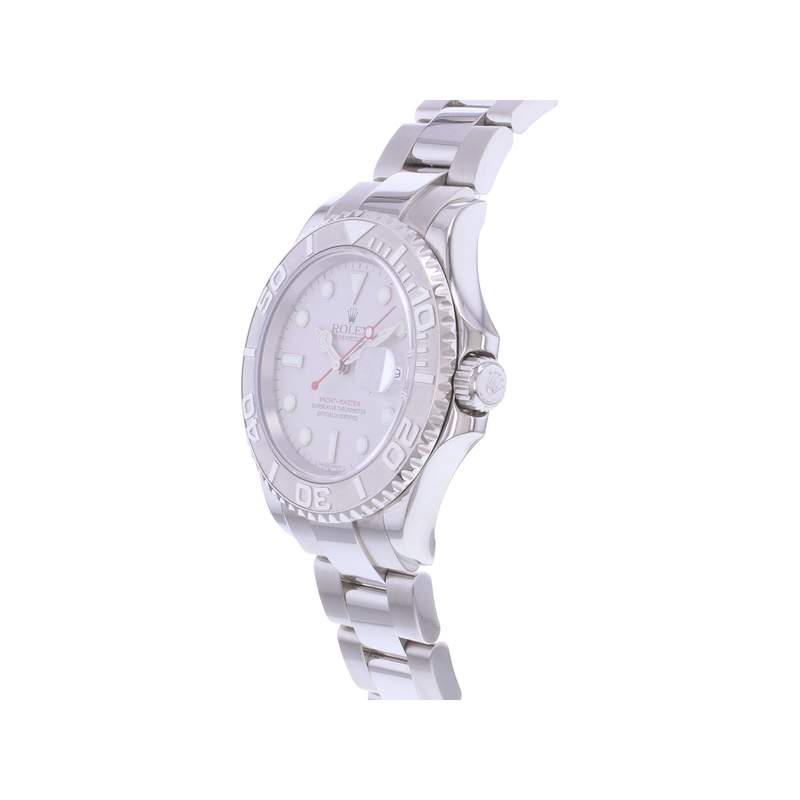 Montre d'occasion ROLEX Yacht-Master homme mouvement automatique certifié (cosc) bracelet acier - vue D2