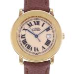 Montre d'occasion CARTIER Must 1800 femme quartz bracelet cuir cresus - vue D1