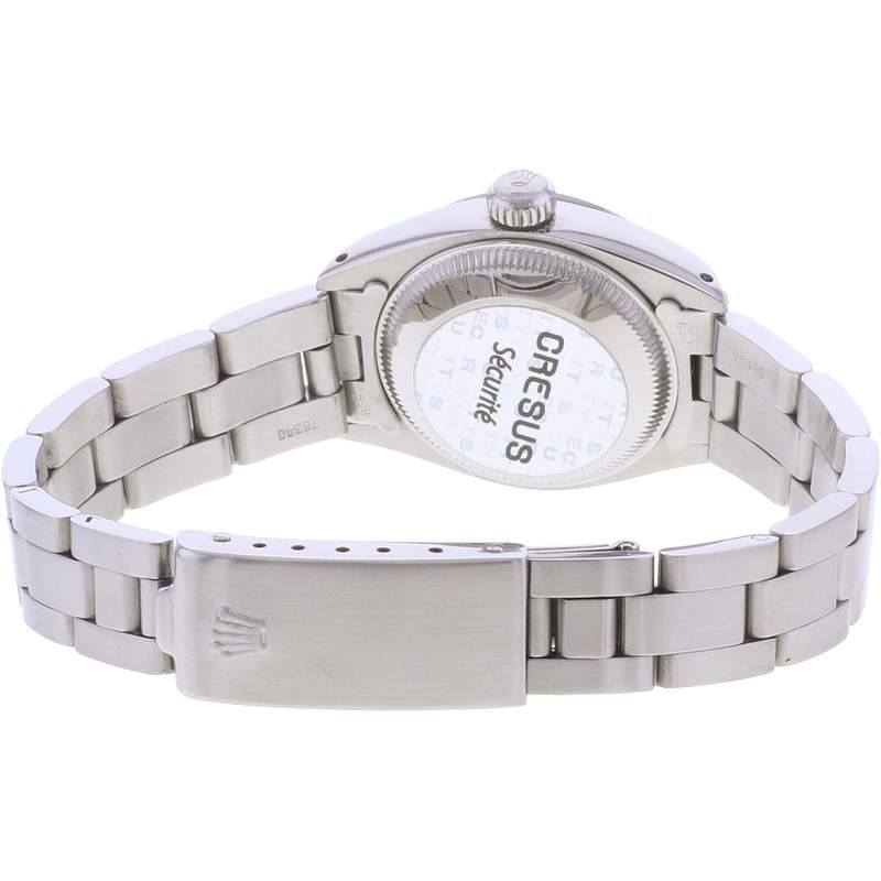Montre d'occasion ROLEX Oyster Perpetual Date Lady femme automatique bracelet acier - vue 3