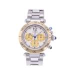 Montre d'occasion CARTIER Pasha Chronographe homme quartz bracelet acier - vue 1