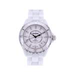 Montre d'occasion CHANEL J12 38 mm Diamants femme automatique bracelet céramique - vue 1