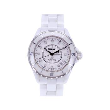 Montre d'occasion CHANEL J12 38 mm Diamants femme automatique bracelet céramique