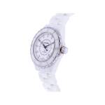 Montre d'occasion CHANEL J12 38 mm Diamants femme automatique bracelet céramique - vue D2